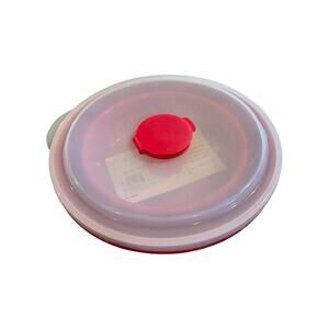Pampered Chef - Family-Sized Microwave Popcorn Maker - #1569 Red Silicone